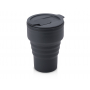 Силиконовый складной стакан GoCup, темно-серый
