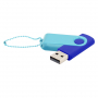Флешка Designer To Go 2.0 USB, 16Gb, синяя с бирюзовым