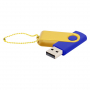 Флешка Designer To Go 2.0 USB, 16Gb, синяя с желтым