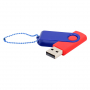 Флешка Designer To Go 2.0 USB, 16Gb, красная с синим