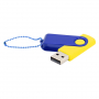 Флешка Designer To Go 2.0 USB, 16Gb, желтая с синим