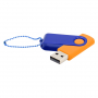 Флешка Designer To Go 2.0 USB, 16Gb, оранжевая с синим