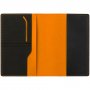 Обложка для паспорта Multimo, черная с оранжевым