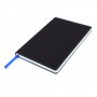 Блокнот A5 Blackjack чёрный с цветной окантовкой, черный с синим