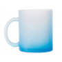 Стеклянная матовая кружка с градиентом для сублимации Омбре, синяя