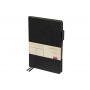 Ежедневник недатированный Boston с серым обрезом, черный