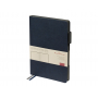 Ежедневник недатированный Boston с серым обрезом, темно-синий