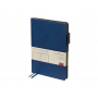 Ежедневник недатированный Boston с серым обрезом, синий