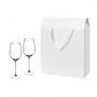 Подарочный набор 2 бокала для вина в большом подарочном пакете, белый