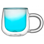 Кружка с двойными стенками и градиентом Fog, бирюзовая