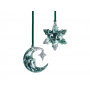 Набор елочных игрушек Полумесяц и Снежинка