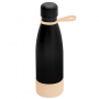 Термобутылка герметичная вакуумная Olivia To Go, чёрная с бежевым