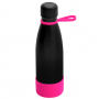 Термобутылка герметичная вакуумная Olivia To Go, чёрная с розовым