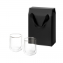 Подарочный набор 2 стеклянных стакана Lungo в коробке-пакете, черный