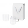 Подарочный набор 2 стеклянные кружки Luna в коробке-пакете, белый
