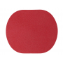 Патч Овал, nubuk, красный