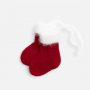 Подвеска на елку Вьюжка, носочки, красная