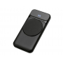Магнитный беспроводной внешний аккумулятор со встроенными кабелями Мэни, 10000 мАч, черный