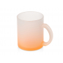 Стеклянная матовая кружка с градиентом для сублимации Омбре, оранжевая