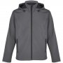 Куртка софтшелл с капюшоном мужская Race Men, темно-серая