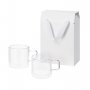 Подарочный набор 2 стеклянные кружки Luna в коробке-пакете, белый