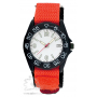 Часы наручные Sport, мужские, черный корпус с красным ремнем и белым циферблатом