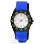 Часы наручные Sport, мужские, черный корпус с синим ремнем и белым циферблатом