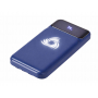 Внешний беспроводной аккумулятор c QC/PD Арти, 10000 мАч, темно-синий с белой подсветкой