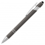 Ручка шариковая Star Soft Touch Shiny Silver Requis, темно-серая