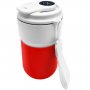 Термокружка вакуумная герметичная с дисплеем Clive To Go, белая с красным