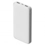 Внешний аккумулятор софт-тач Polus, 10000 Mah, без Micro-USB, белый