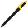 Ручка шариковая Ravena Color, черная с желтым клипом