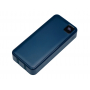 Внешний аккумулятор со встроенными кабелями Фрэйм Про, быстрая зарядка, 20000мач, темно-синий