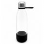 Бутылка стеклянная с манжетой и держателем Glassy, черная