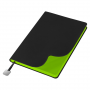 Ежедневник Flexy Latte Soft Touch Black Edition Color А5, черный с салатовым