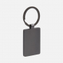 Брелок Gun Metal Leather Rectangle