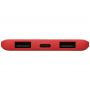 Портативное зарядное устройство Reserve с USB Type-C, 5000 mAh, красное, вход USB