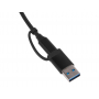 USB-хаб Link с коннектором 2-в-1 USB-C и USB-A, 2.0/3.0, черный