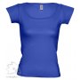 Футболка с глубоким вырезом Melrose 150, женская, синяя