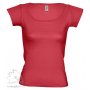 Футболка с глубоким вырезом Melrose 150, женская, красная