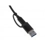 USB-хаб Link с коннектором 2-в-1 USB-C и USB-A, 2.0/3.0, черный