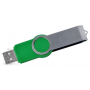 USB flash-карта Swing, зеленая, открытая