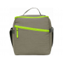 Изотермическая сумка-холодильник Neo Classic c контрастной молнией, зеленое яблоко