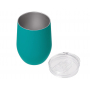 Вакуумная термокружка Sense Gum, непротекаемая крышка, soft-touch, бирюзовая