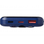 Внешний беспроводной аккумулятор c QC/PD Арти, 10000 мАч, темно-синий с белой подсветкой
