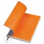 Бизнес-блокнот Funky, серый, форзац - оранжевый