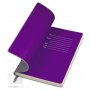 Бизнес-блокнот Funky, серый, форзац - фиолетовый