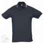 Рубашка поло Practice 270 с контрастной отделкой, мужская, темно-синяя