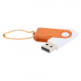 Флешка Designer To Go 2.0 USB, 16Gb, белая с оранжевым