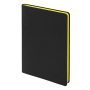 Ежедневник Flexy Latte Soft Touch Black Edition Color А5, черный с желтым